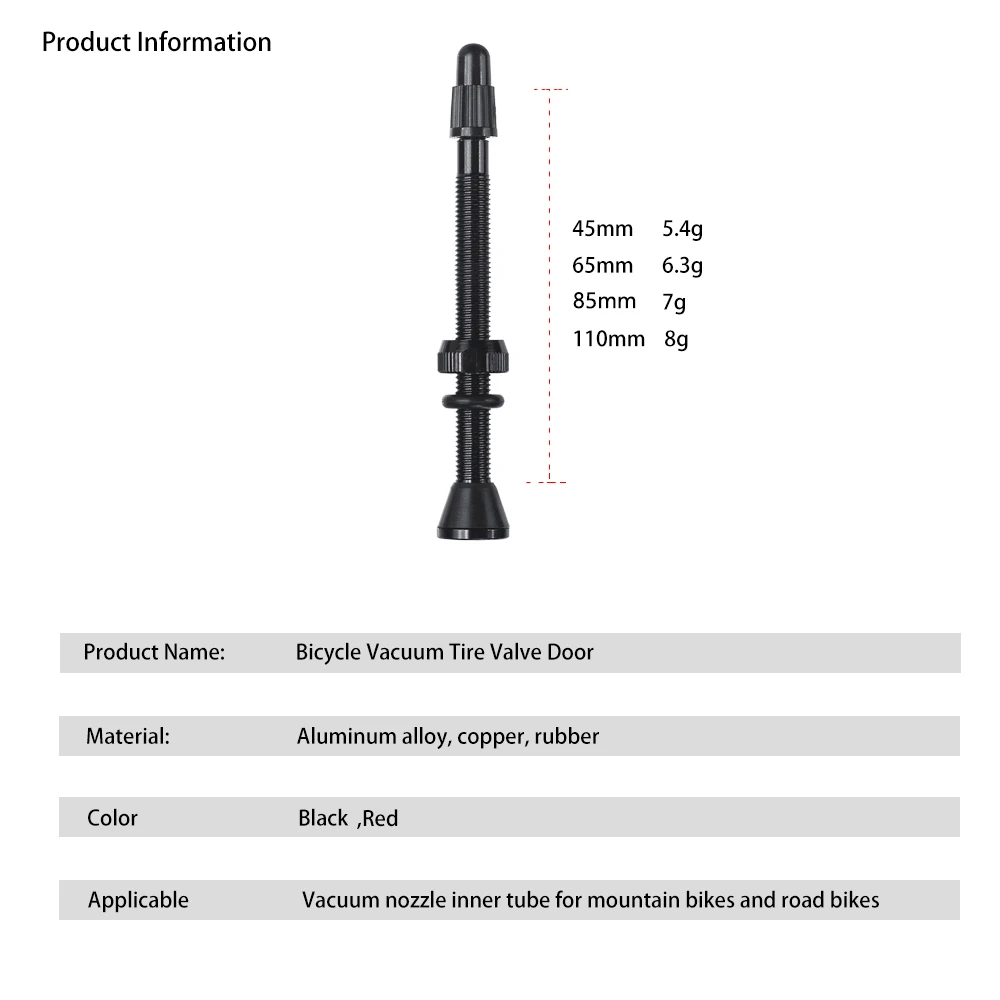 Fahrrad Tubeless Reifen Ventil Carbon Felge Presta Ventile 45 65 80 110mm F/V Nippel Abnehmbare W/kappe Für MTB Fahrrad Luft Ventil – Detail 2