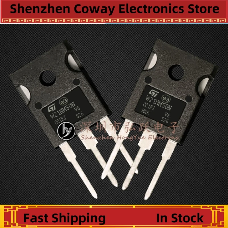 10PCS-30PCS  W21NM50N STW21NM50N TO-247  500V 18A   In Stock Fast Shipping