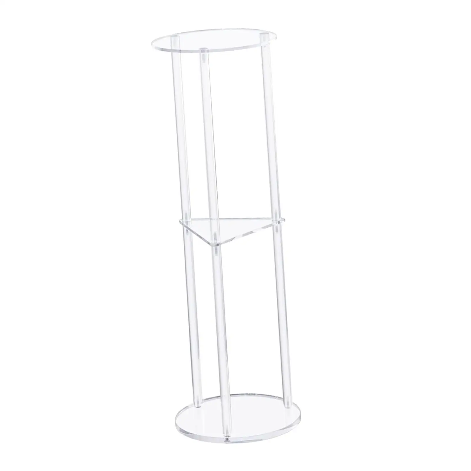 3 Tier Clear Acrylic Side Table Premium Multifunctional Storage Solution Round Side Table Books