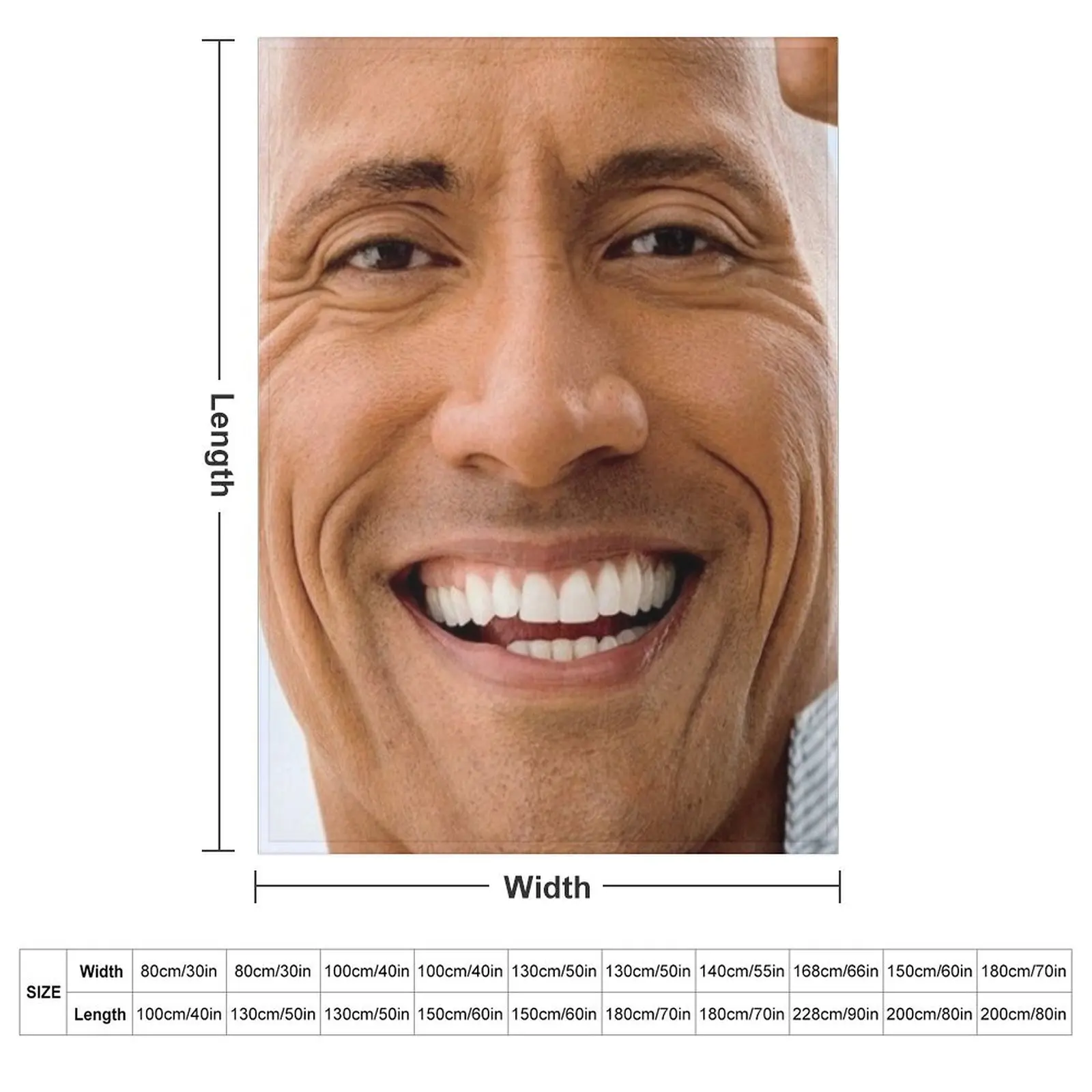dwayne johnson Throw Blanket Flannel Fabric Bed linens Softest Vintage Decoratives Cute Blankets