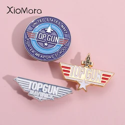 Top Gun Maverick Enamel Pins Custom Military Battleships Navy Logo Brooch Lapel Badges Jewelry Gift For Military Enthusiasts