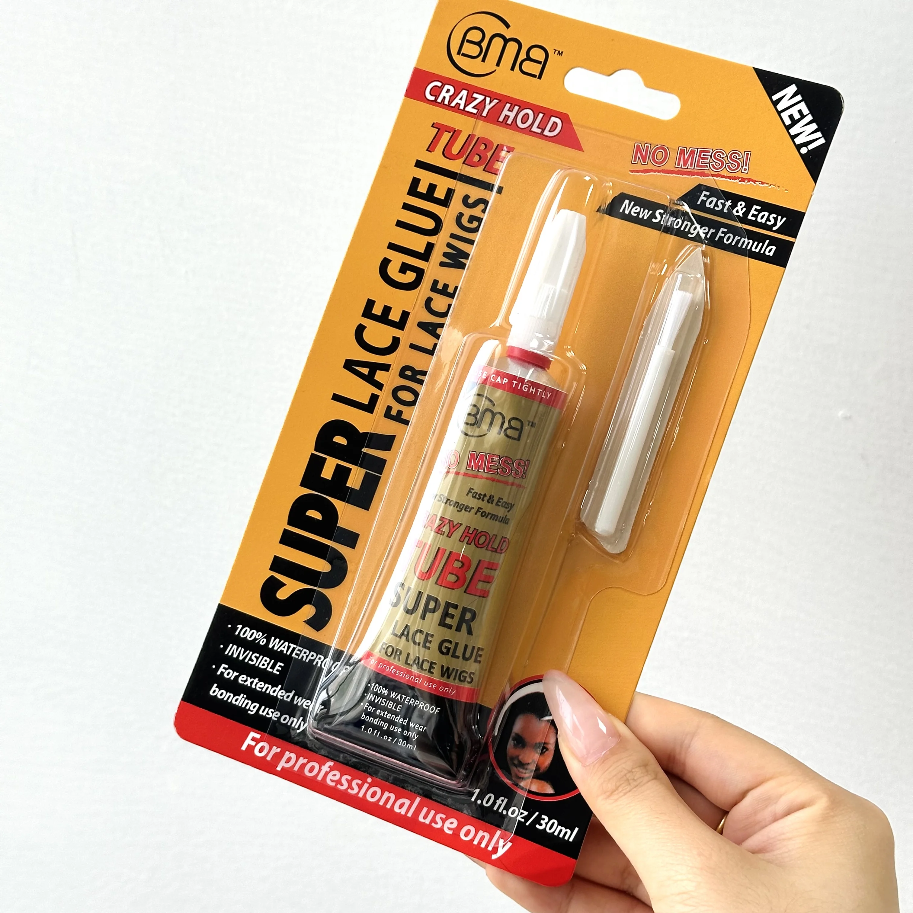 

BMB Crazy Hold TUBE Super Lace Glue For Lace Wigs Waterproof Invisible Bonding Glue Replacement Adhesive Strong Hold Hair Glue