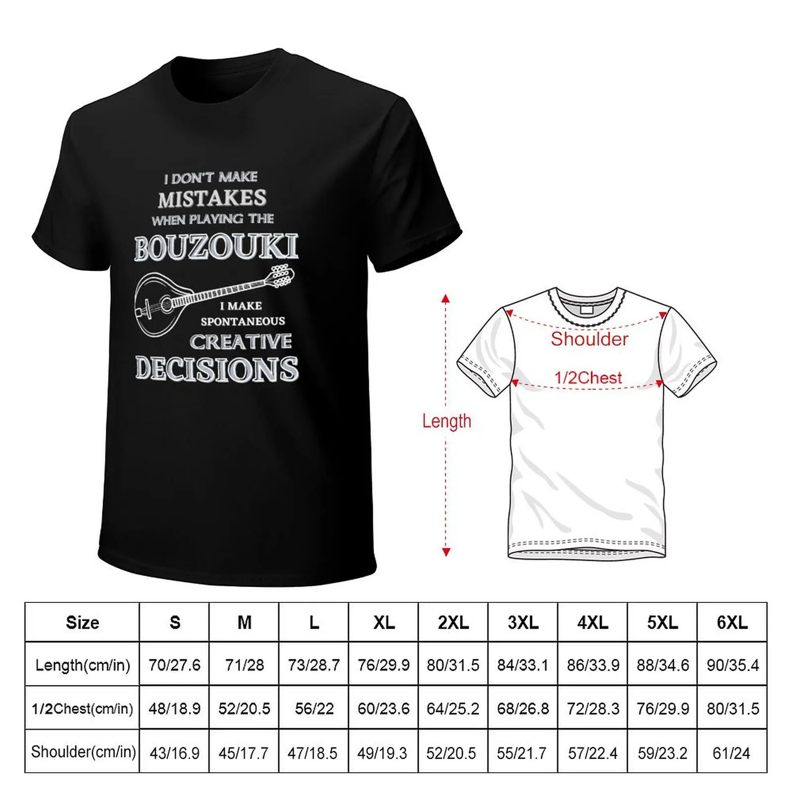 I Don't Make Mistakes When Playing The Bouzouki T-Shirt plain Blouse anime clothes mens t shirt