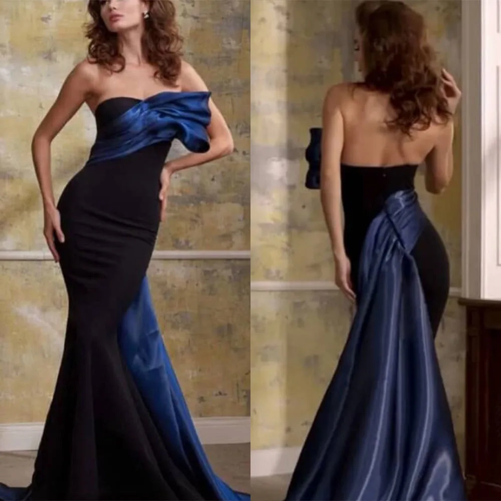 

High Quality Customized Sleeveless Floor Length Pleat Mermaid Wedding Party Dress Vestidos Elegantes Para Mujer Para Una Boda