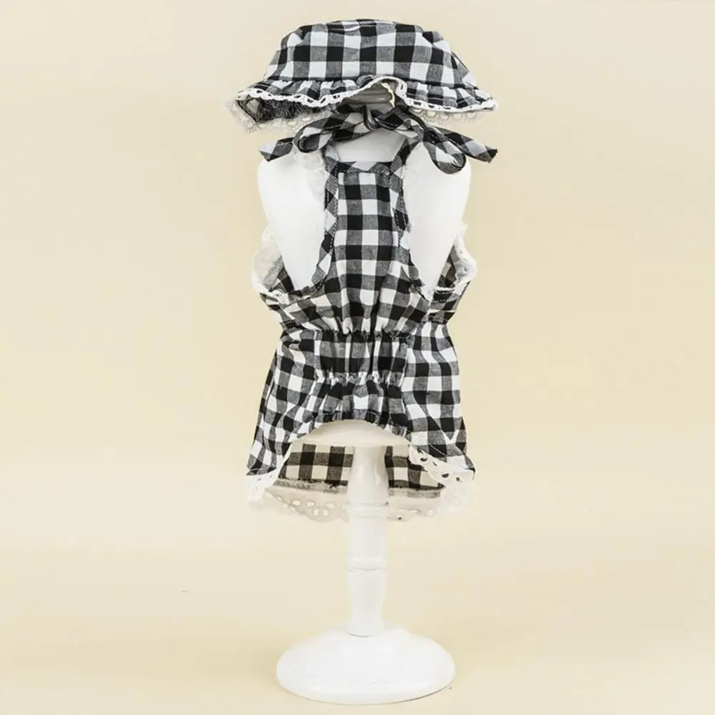 1 Set Cat Skirt Soft Comfortable Classic Plaid Kitten Dress Photograph Props Polyester Cats Dogs Dresses Pet Clothes For Summer