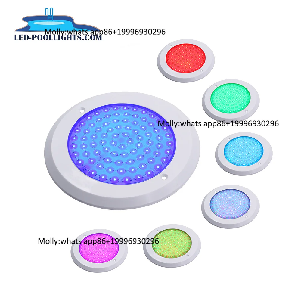 Huaxia Wall Mounted LED Lights Ultra-thin PC Resin IP68 Waterproof 12W AC/DC12V RGB  Swimming Pool Lights Led Underwater Lights