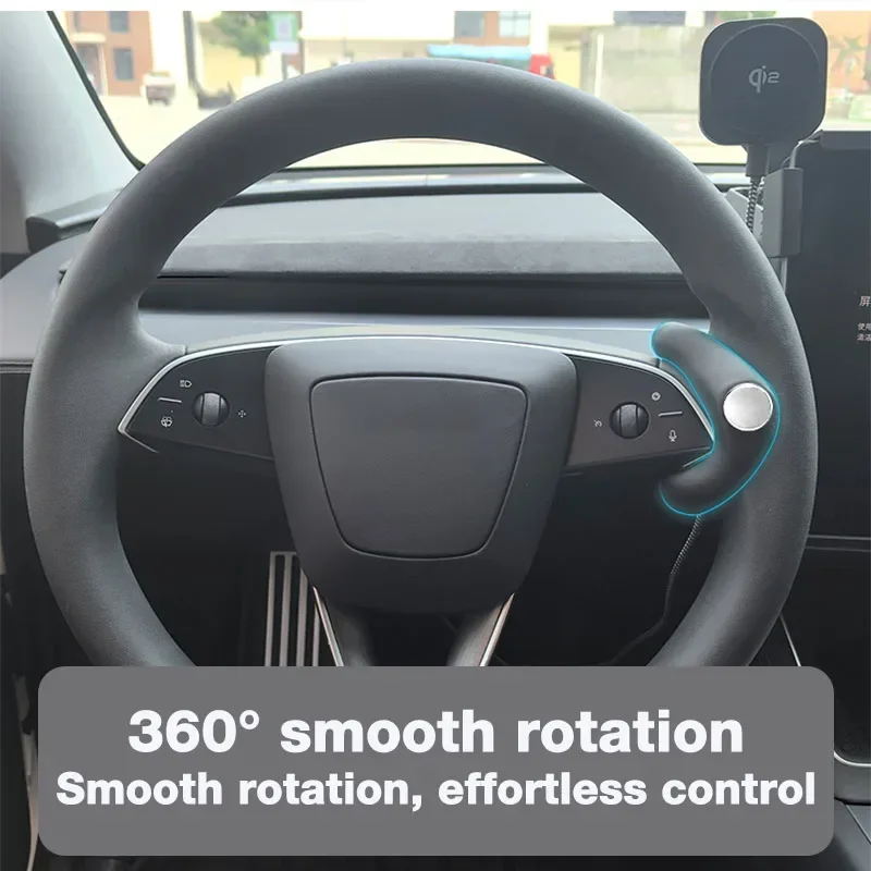 For Tesla Model Y Juniper Model 3 Highland 2025 2026 Car Turning Steering Wheel Power Booster Spinner Knob Safety Accessories