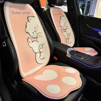 2025 Cute Cartoon Car Seat Cushion Pad Breathable Ice Silk Summer Car Seat Cover Protector Mat Dust Proof Interior Accessories
