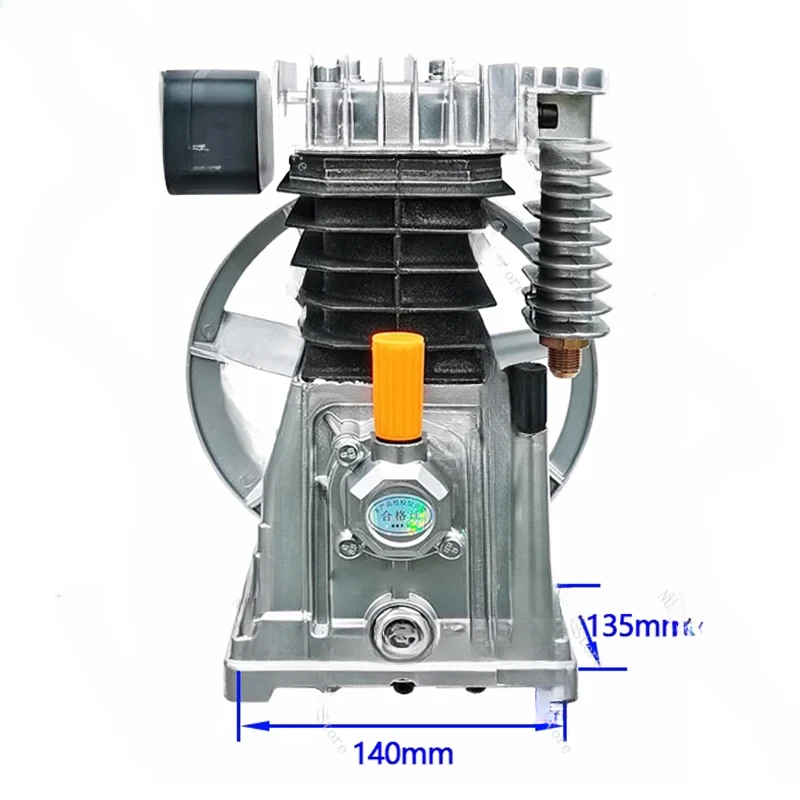 Single Head Double Cylinder Aluminum Pump Head Assembly Air Compressor Head Piston Cast Aluminum Piston Compressor 2.2kw