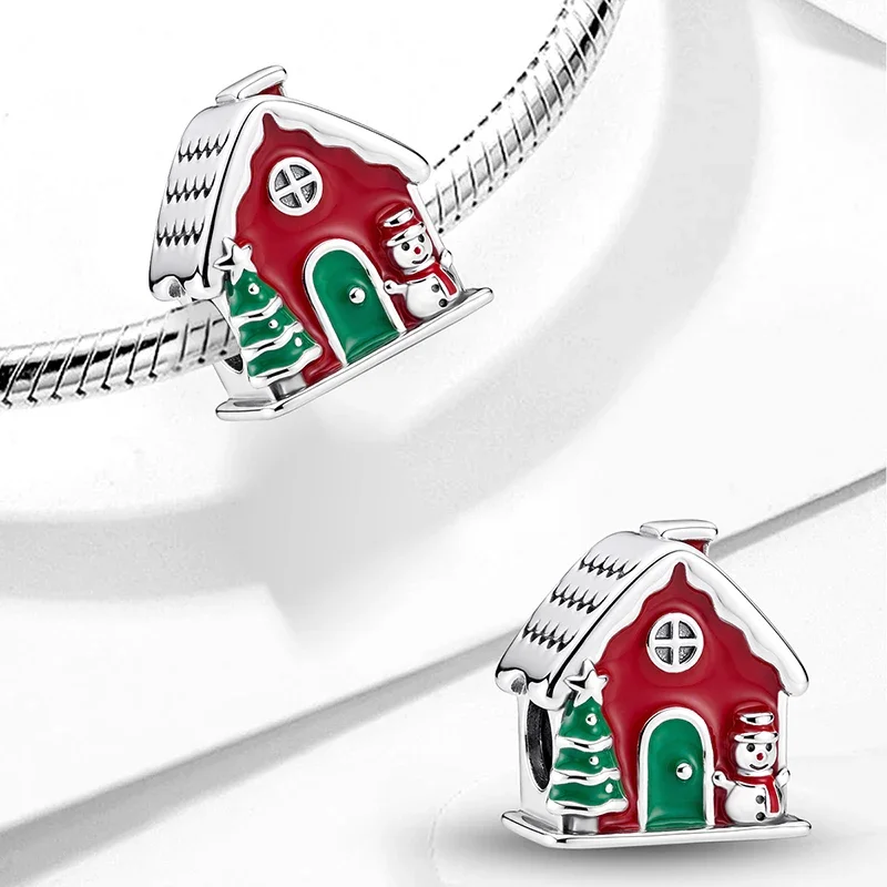 Heiße Schmetterlingsknoten-Glocken-Elfen-Weihnachtsserie Anhängerperlen Passend für Armbänder 925 Sterling Silber Weihnachtsgeschenk Edelschmuck – Detail 22