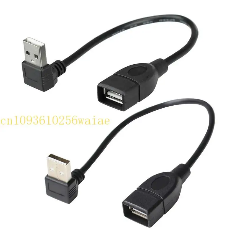 652F USB Port Extender Hub Data Daya kabel daya 90 ° Down/UP USB2.0 Kabel Ekstensi