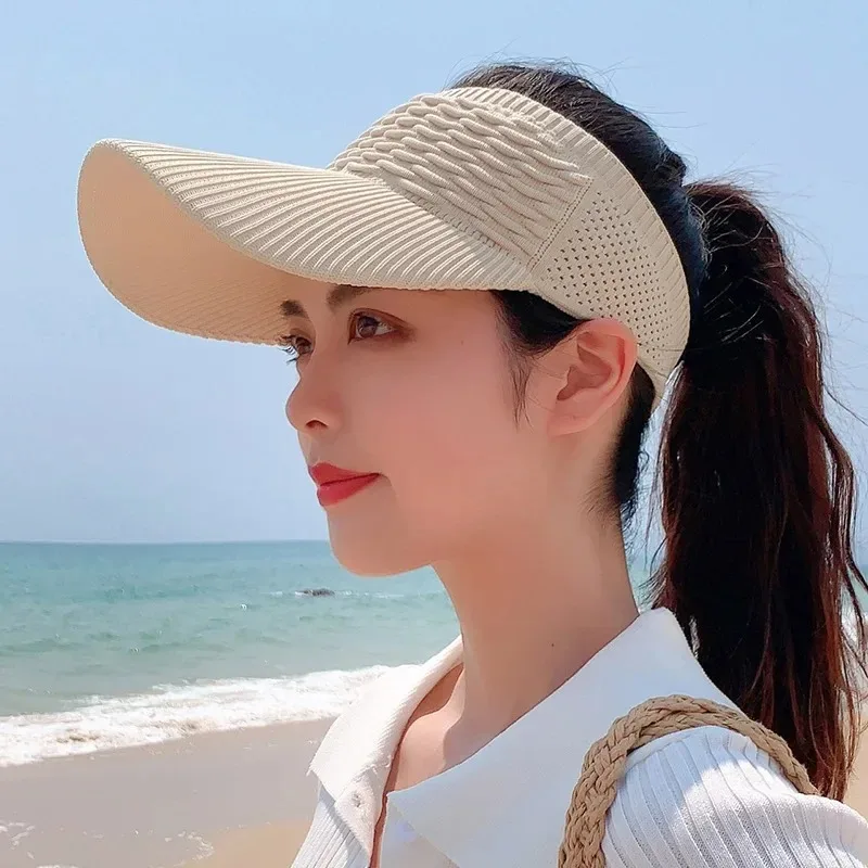 

Summer Visor UV Protection Sun Hats For Women Foldable Sun Hat Visor Suncreen Floppy Cap Female Outdoor Casual Caps