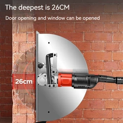 9800W Multi-function Wall Slotting Machine Electric Slotting Machine Concrete Cutting Machine + Diamond Saw Blade 220V