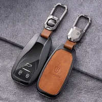 For Skyworth EV6 HTI Skywell ET5 Dayun ht-i M1 Metal keycase leather keychain protective case