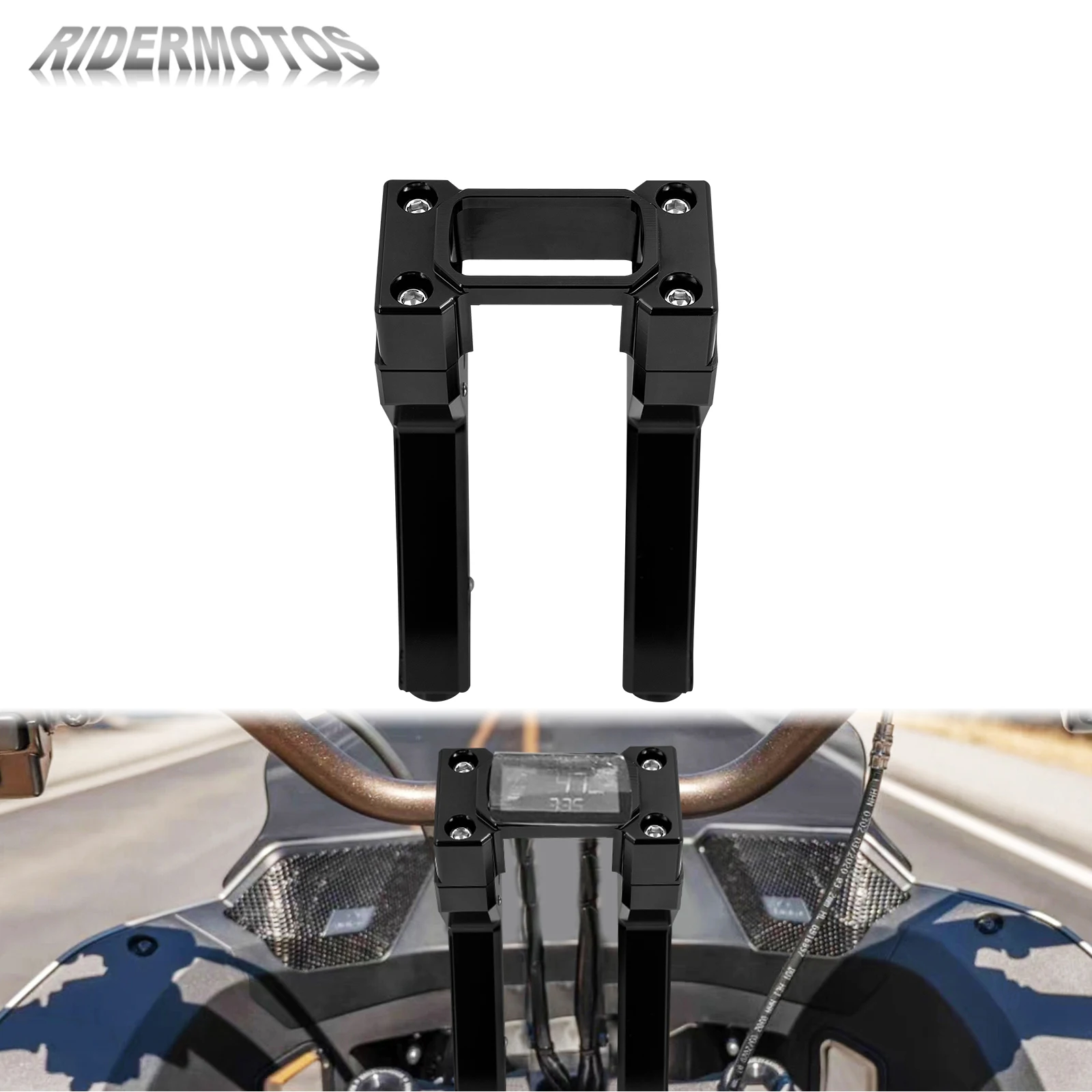 

Motorcycle 8'' Handlebar Riser 25mm Clamp Handle Bar Risers For Harley Softail Sport Glide FLSB Street Bob FXBB FXST 2018-2024