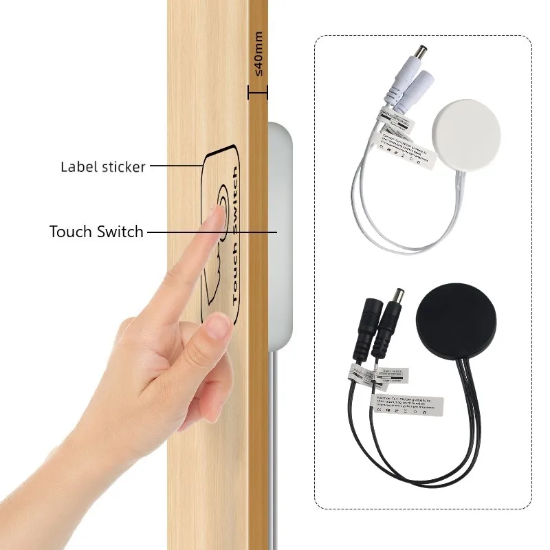 DC12V 24V LED touch sensor 5A 60W hidden installation touch switch can penetrate 40MM wooden furniture