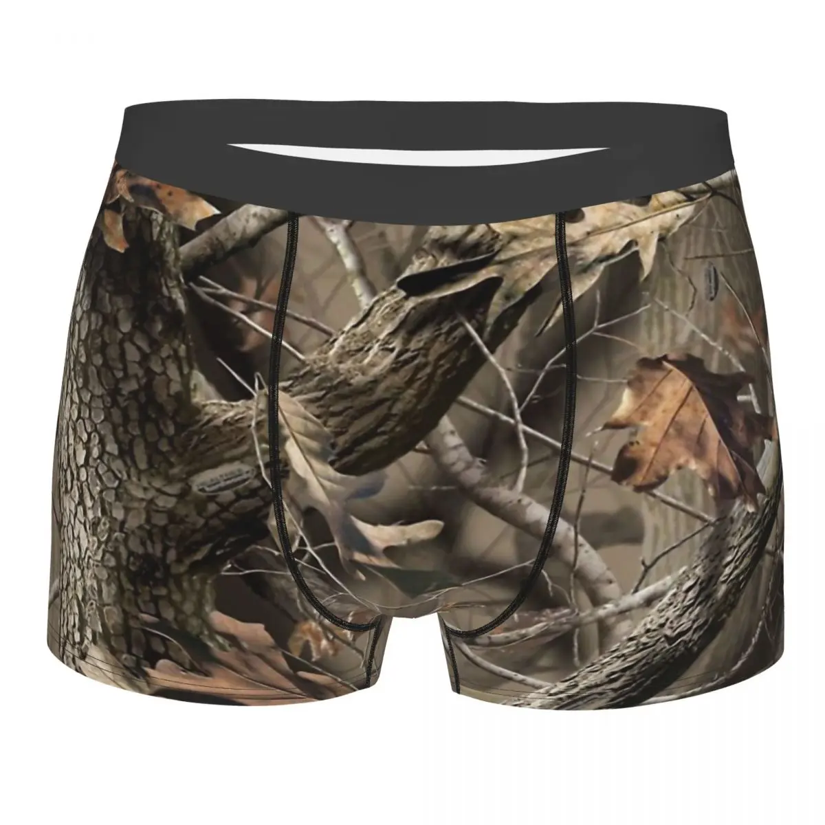 Real Tree Men Boxer Briefs Camo Camouflage Army Breathable Creative Underwear Top Quality Print Shorts Birthday Gifts