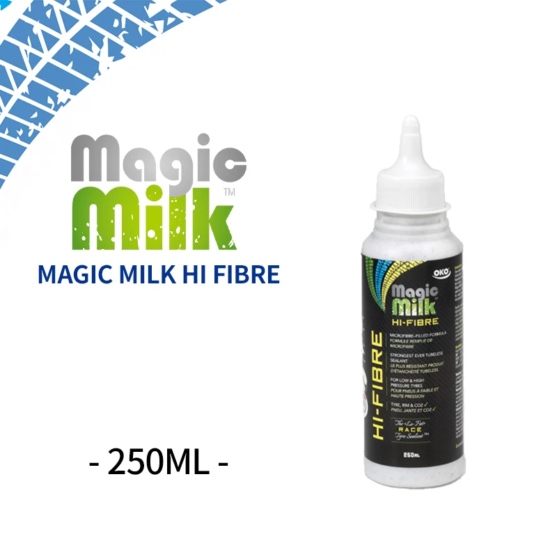 

OKO Magic Milk Hi-Fibre 250ml tyre sealant prevent punctures Long-Acting Latex for MTB Road Bicycle Tires