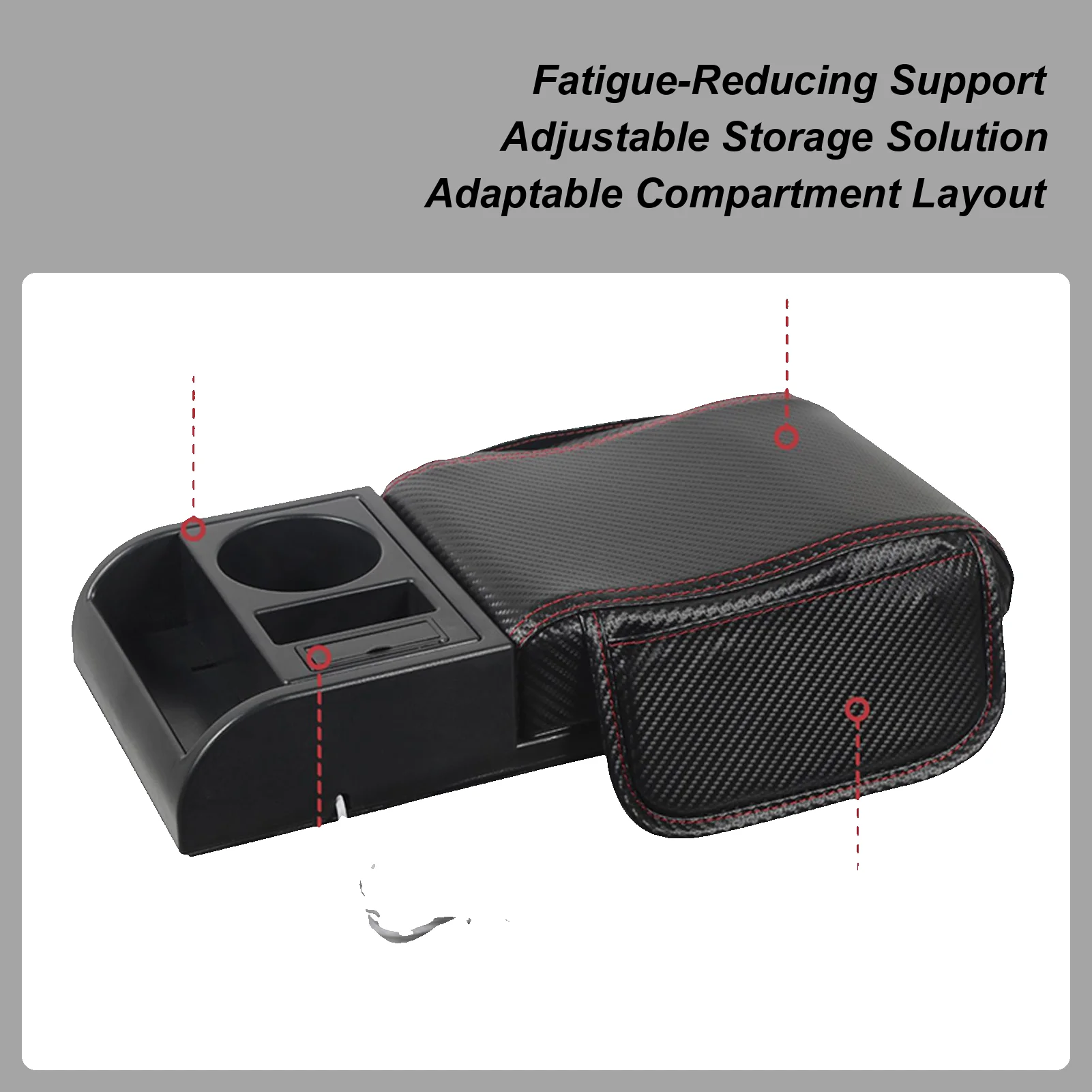 

Подушка для автомобильного подлокотника из искусственной кожи с сумками для хранения, подставка для консоли для отдыха на локтях, подходит для грузовиков, пикапов, седанов, прицепов