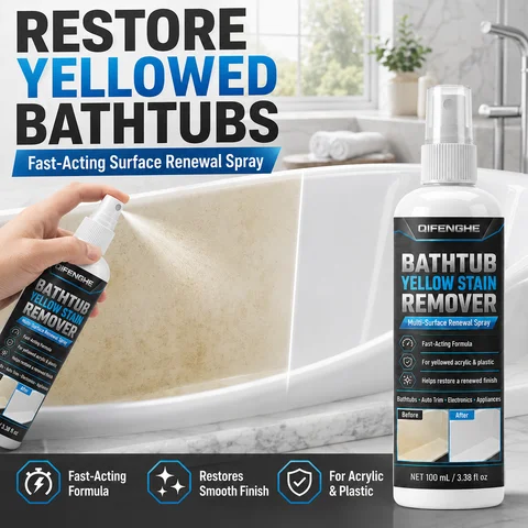 100ml Quick Yellow Stain Remover for Bathtub, Acrylic & Plastic Restorer, Bathroom Car Electronics