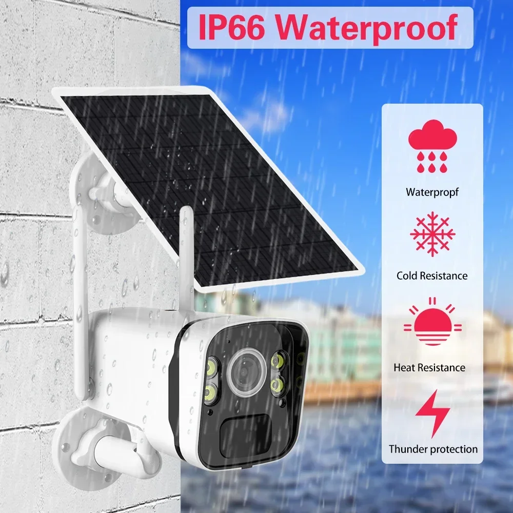 High Quality 5mp Battery Solar Two-Way Audio Low power solar wifi bullet camera Outdoor CCTV Security Cameras wifi solar cameras