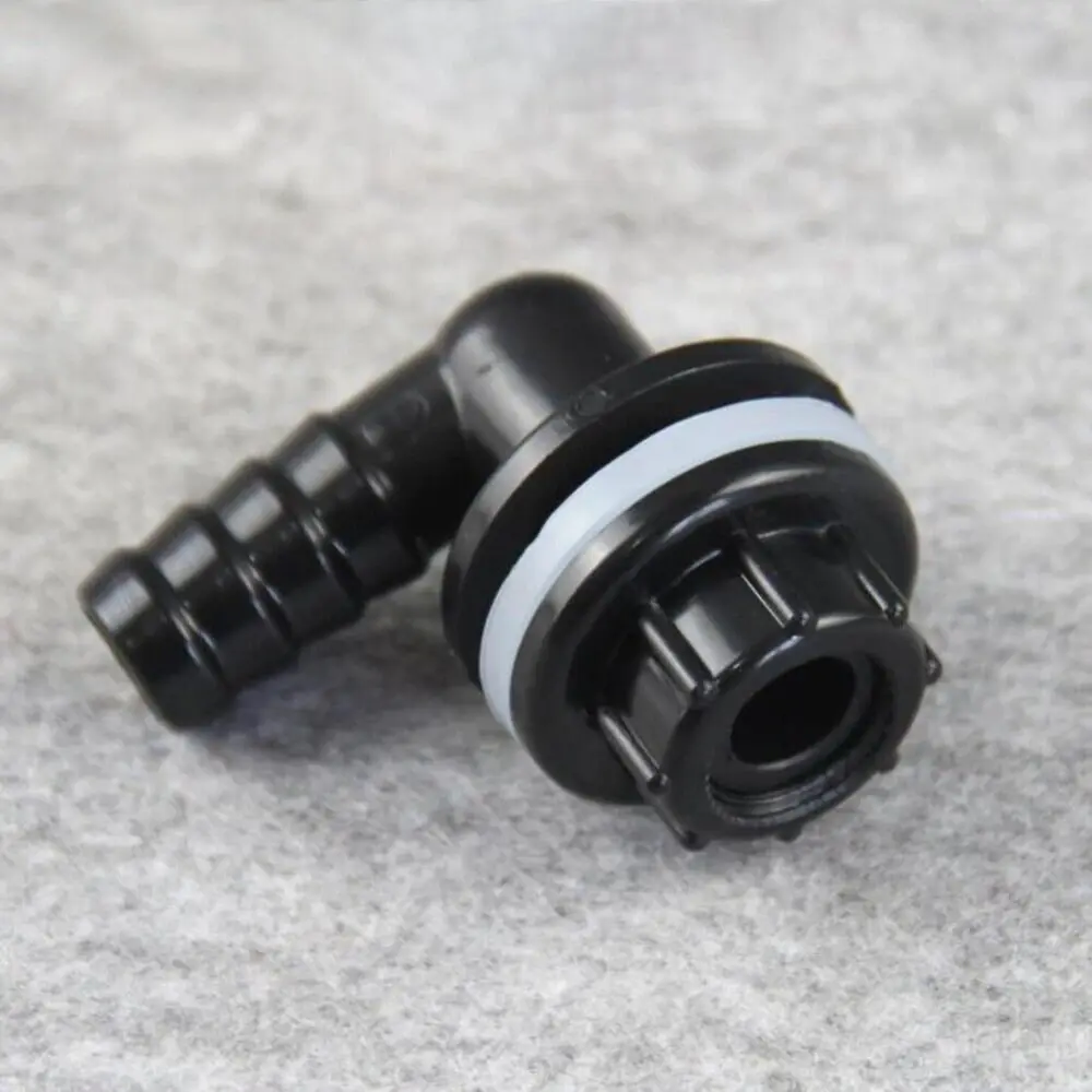 Durable Plastic Small Drainage Connector Black Drainage Water Changing Fitting Elbow Connector Watering Equipment Water Tank