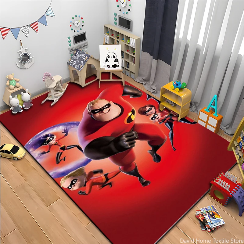 

Disney The Superman Family for Home Living Room Choldren's Bedroom Mat Area Carpet Non-slip Rug Kitchen Mat Decoration