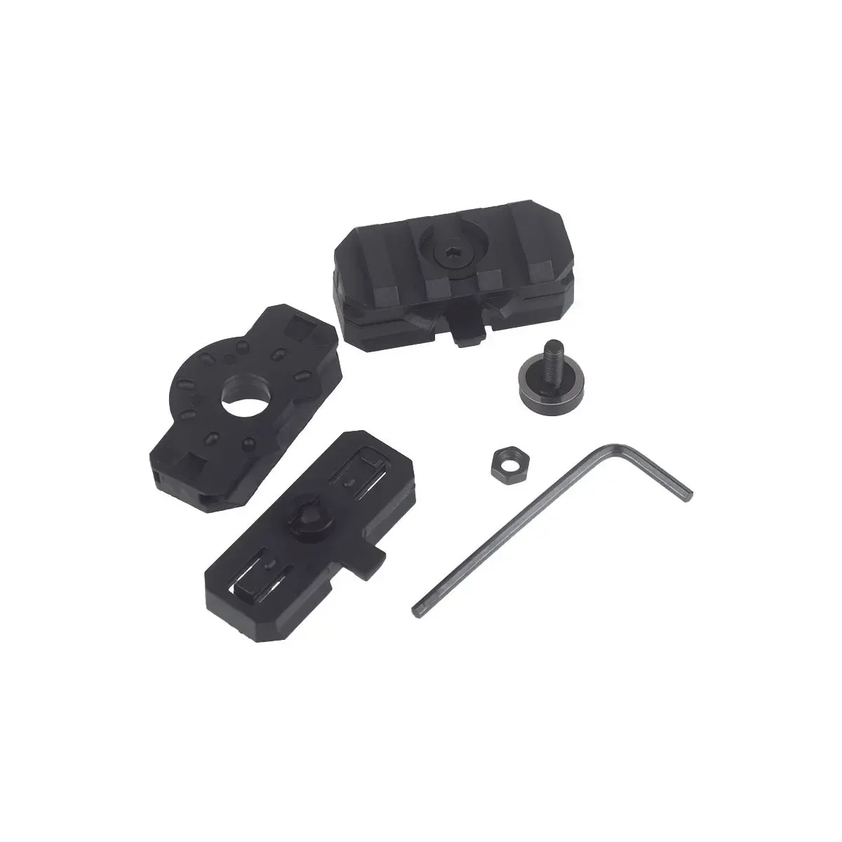 2pcs Tactical Helmet Side Rail Adapter Adjustable 360 Degrees Rotation ARC Guide Rails for Airsoft Helmet 19mm Picatinny