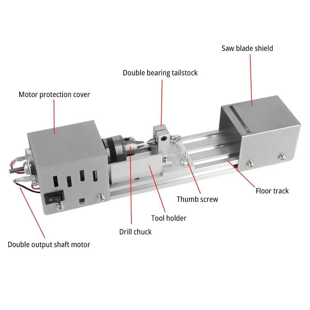 Torno de perlas de Buda en miniatura, herramienta rotativa de pulido de perlas de Buda, bricolaje, carpintería, 12-24V, Mini máquina de torno de madera