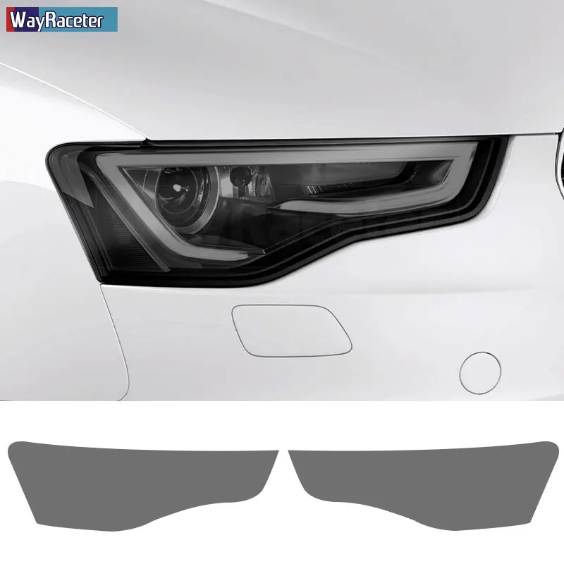 

2 Pcs Car Headlight Protective Film Transparent Smoked Black TPU Sticker For Audi A5 B8 Facelift 2012-2016 S5 RS5 8F Sportback