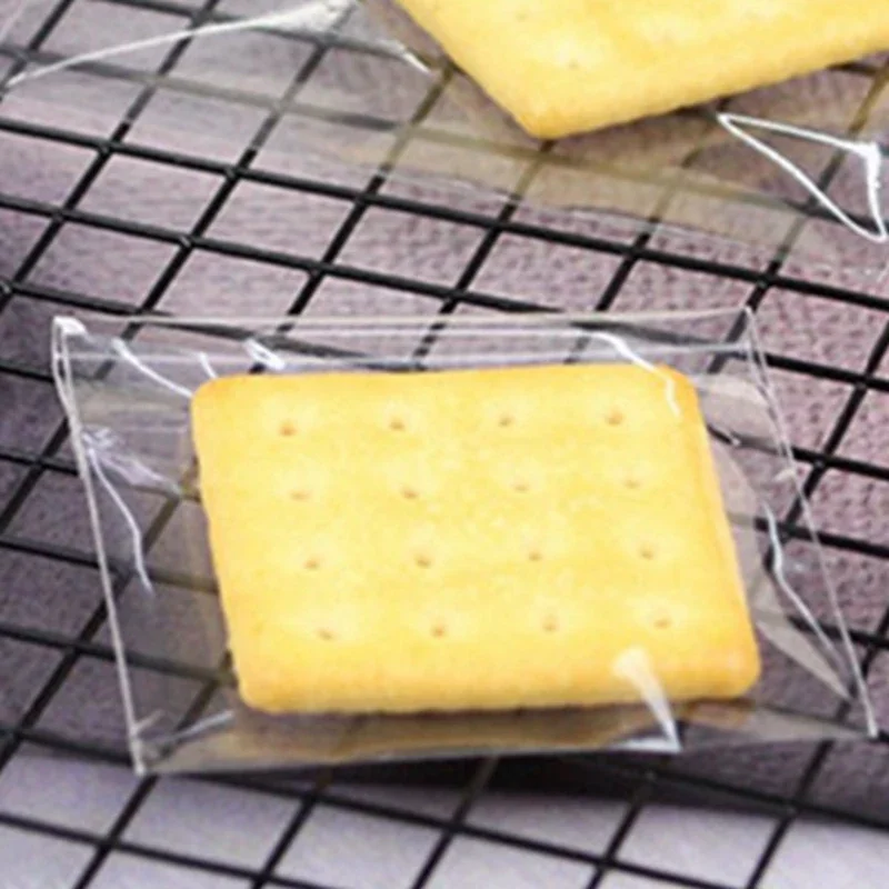 Transparent Cookie Bags Self Adhesive Seal Plastic Cookies Bags for Kids Birthday Gifts Wedding Party Decoration 100pcs/lot