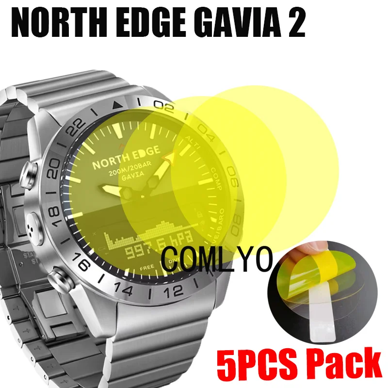 5PCS Film For NORTH EDGE GAVIA 2 Watch Screen Protector Cover HD TPU Films