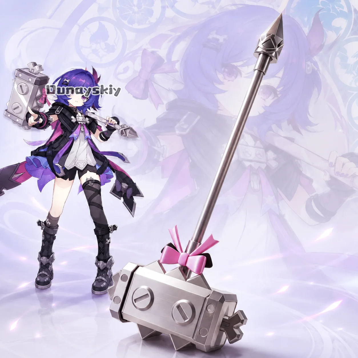 Accesorios de cosplay de Genshin Impact: Martillo de Prune, accesorio de mascota de anime, regalo para fans, accesorios desmontables