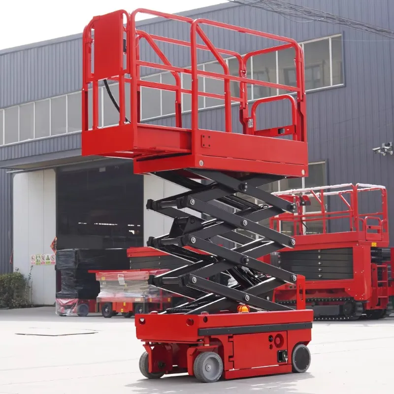 CE Mobile Hydraulic Scissor Lift Aerial Work Platform 500KG 1000KG 10m 12m Electric Scaffolding Elevating Cargo Hoist