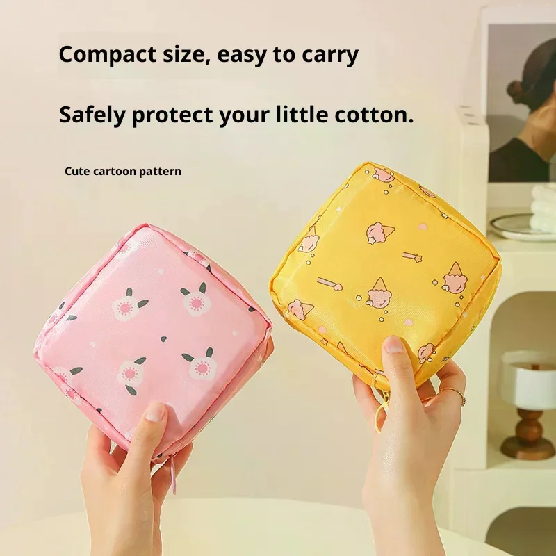 /TPz/Sanitary Napkin Tampon Storage Bag Portable Waterproof Organizer Pouch Cartoon Pattern Sanitary Napkin Bag Women