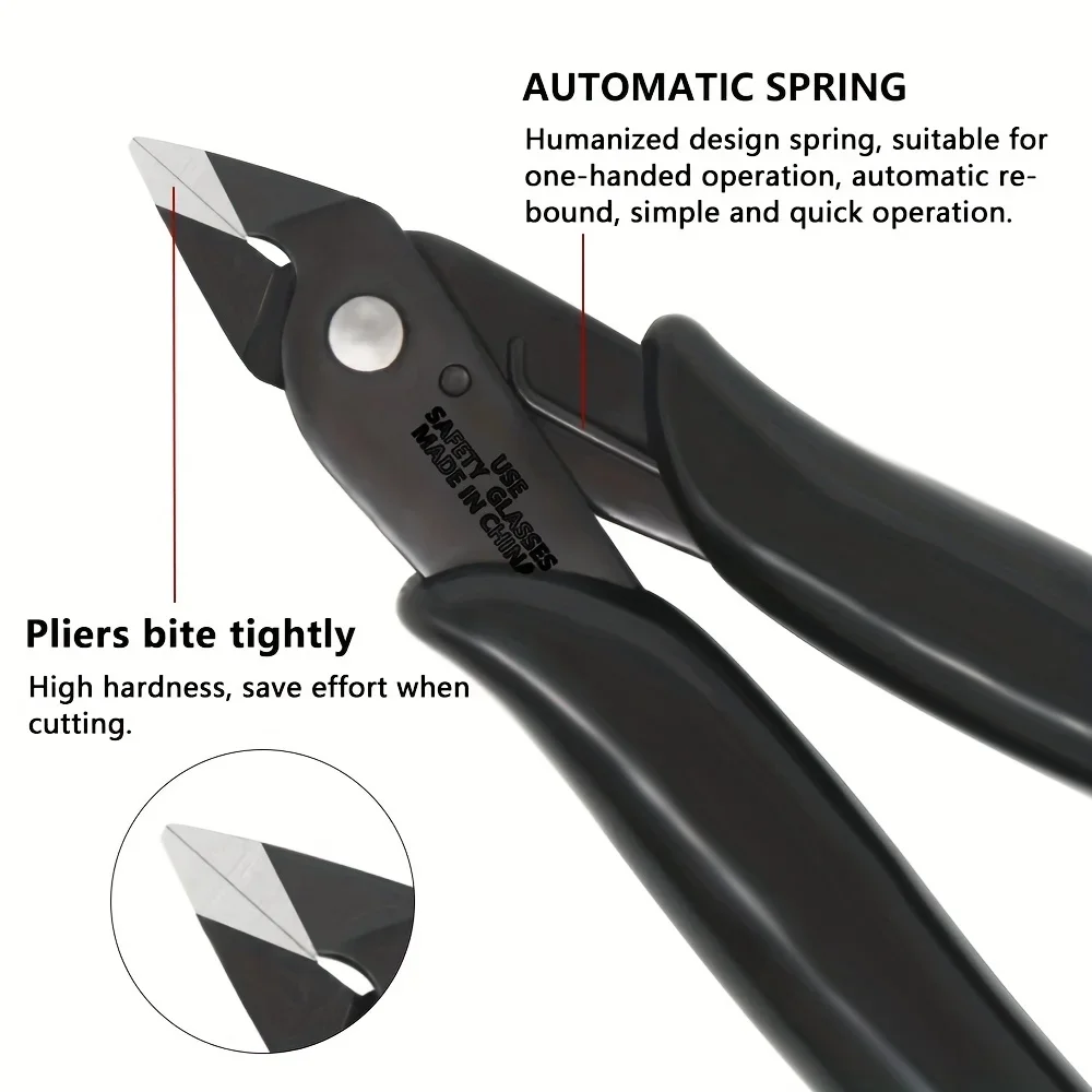 Description Picture 6 of item2Pcs Mini Nose Cutting Plier Electrical Wire Cable Cutter Metal Side Snips Flush Pliers Convenient Durable Tool