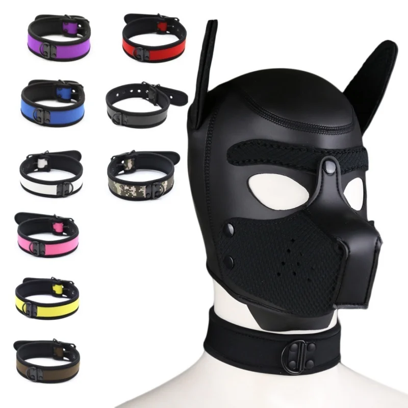Collar Punk, Arnés, Productos Sexuales para Parejas, Accesorios Exóticos, Collar de Neopreno para Bondage, Juego de Fetiche de Cachorro
