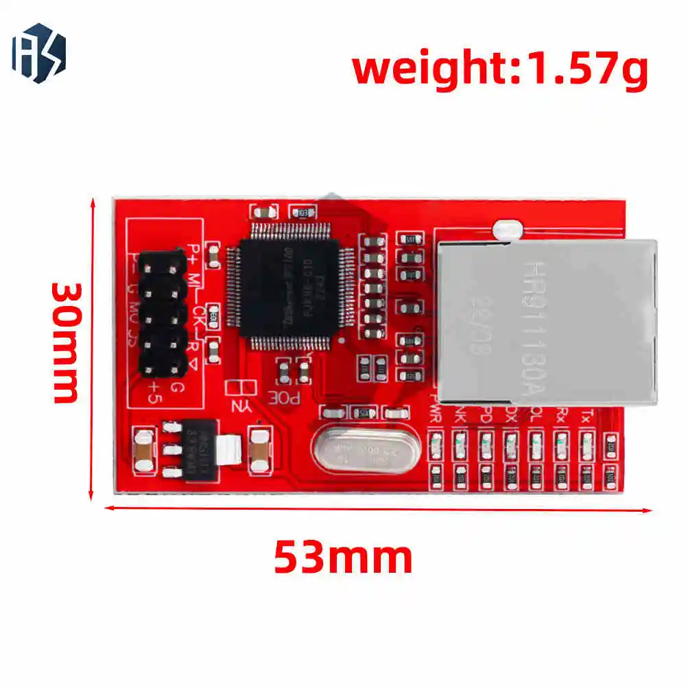 Mini módulo de placa de red W5100 LAN Ethernet Shield R3 W5100 3,3 V 5v Compatible con Arduino Ethernet Mega 2560 Mega2560