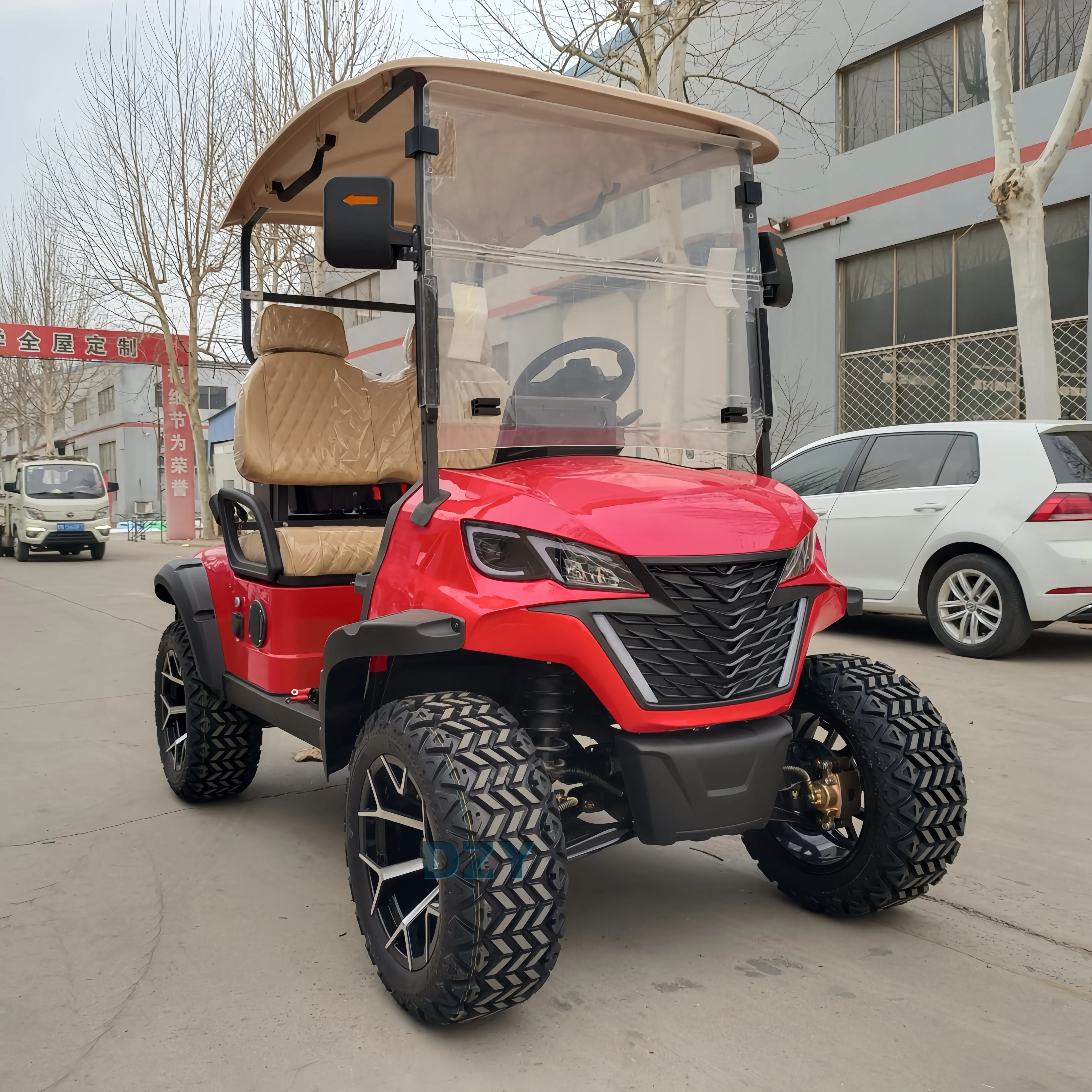 Factory CE certification 2-4 seater electric sightseeing car, lithium battery electric golf cart, product type golf course cart