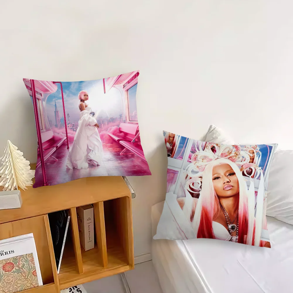 Nicki Minaj Pink Friday 2-kussensloop voor bank slaapkamer woonkamer kantoor nachtkastje rugleuning kussen afdrukken vierkant