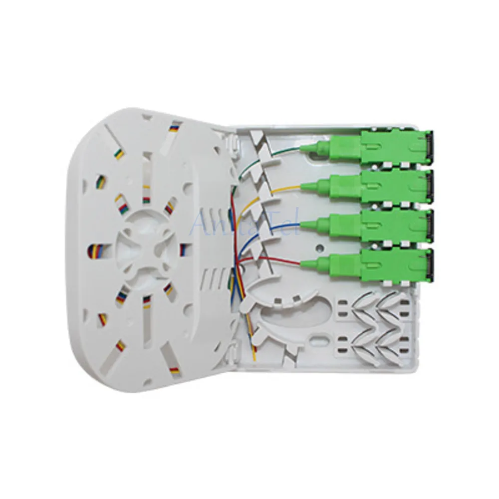 5Pcs 코어 FTTH 광 종단 Ftth 4 포트 광섬유 패널 박스 커넥터 피그테일 포함
