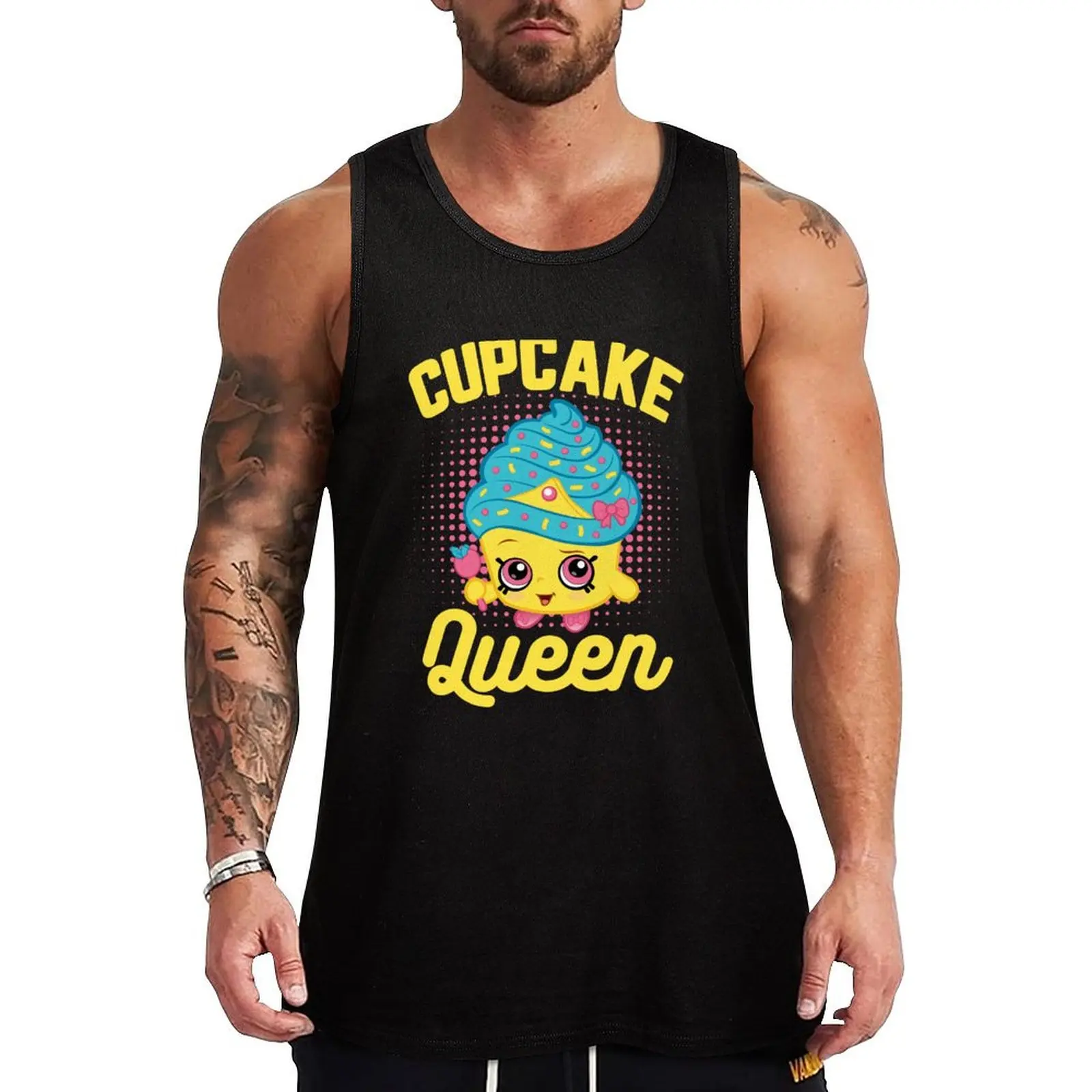 

Cupcake Queen Tank Top Men's cotton t-shirt sleeveless Men gym sportswear