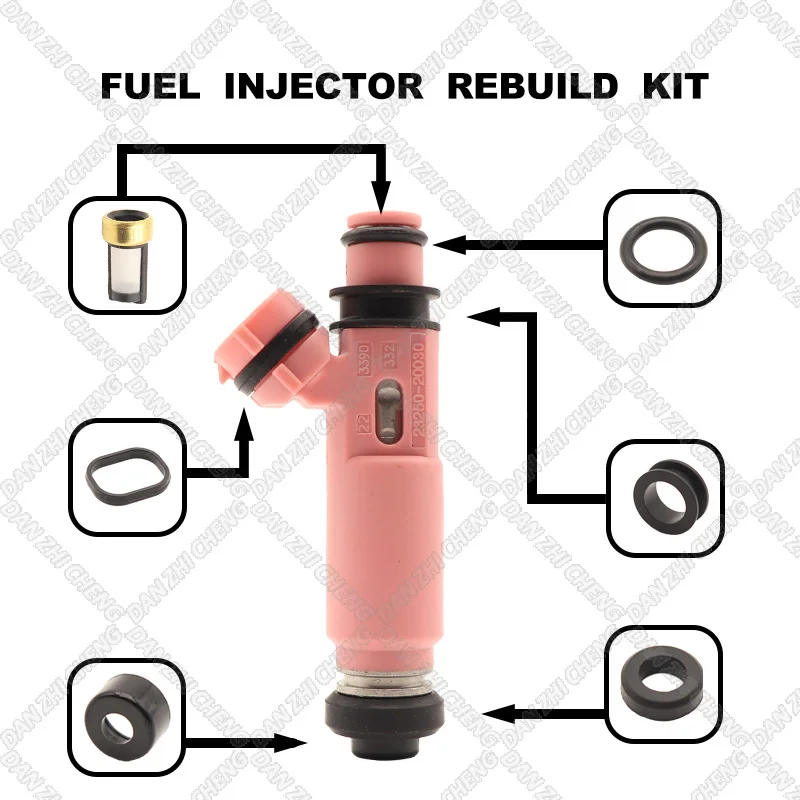 Fuel Injectors Seals O-Ring Repair Filters for 2002-2010 Toyota & Lexus 3.0/3.3L V6 23250-20030 23209-20030  piezo injector kit