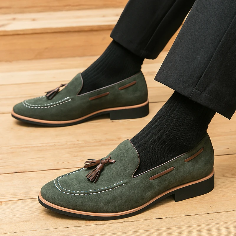 Men Tassel Loafer Shoes Slip on Driving Suede Moccasins Mens Comfortable Leather Shoes for Men Outdoor Fashion Man Casual Shoes