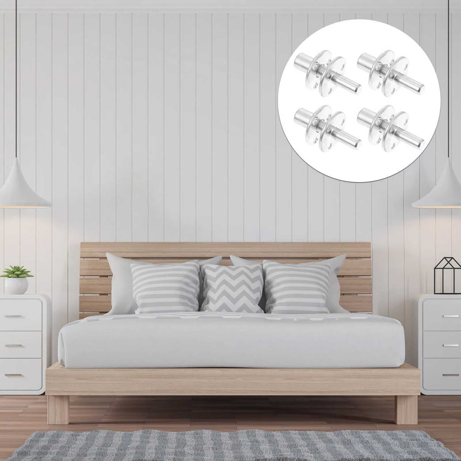 

5Sets Thicken Bed Column Connector Screws Kit Bedpost Fastening Kit Sofa Cabinet Feet Parts Bed Column Connector