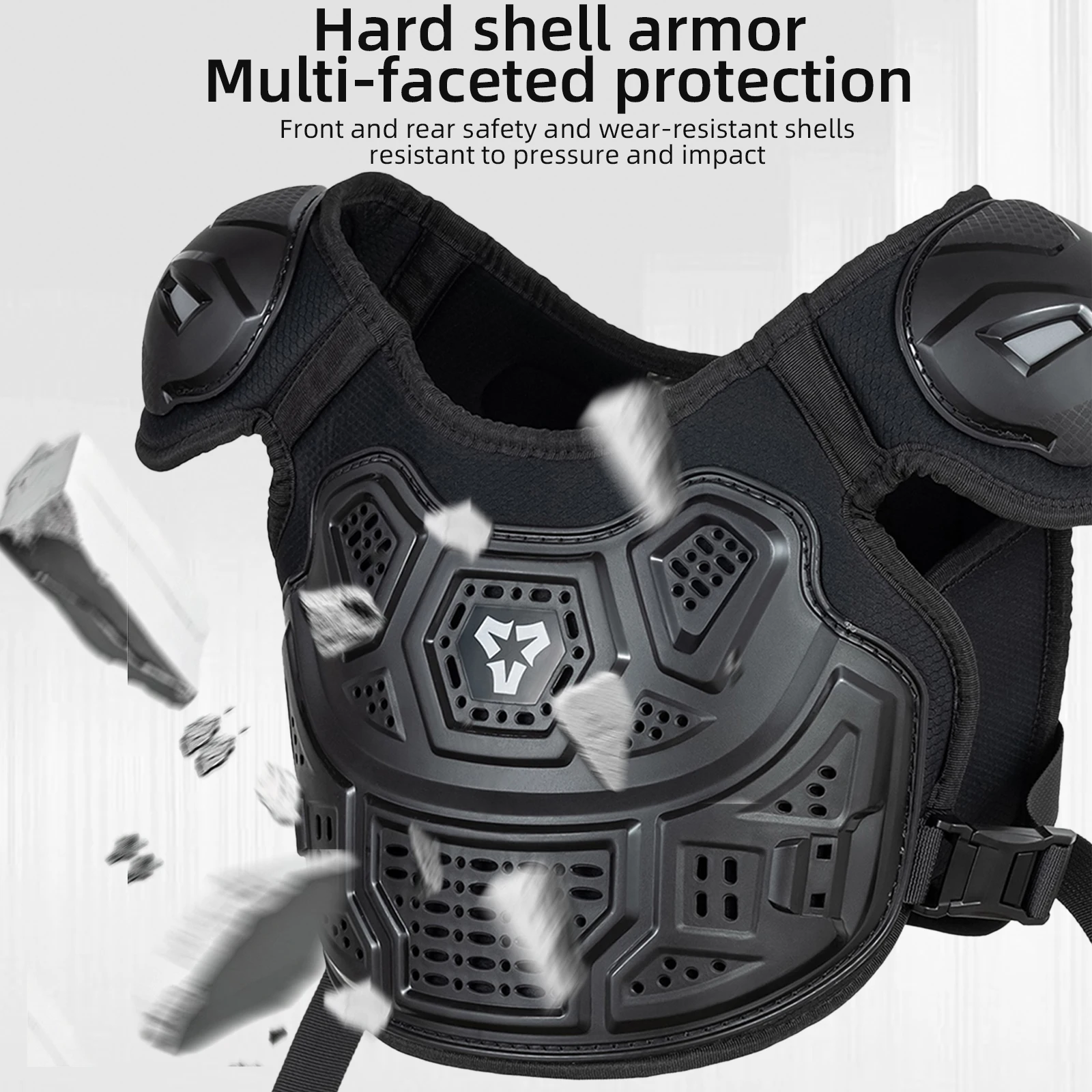 سترة درع الدراجة النارية للأطفال من VEMAR سترة موتوكروس مع كوع واقي ووسادات للركبة درع كامل للأطفال لركوب الدراجات الجبلية ATV #4