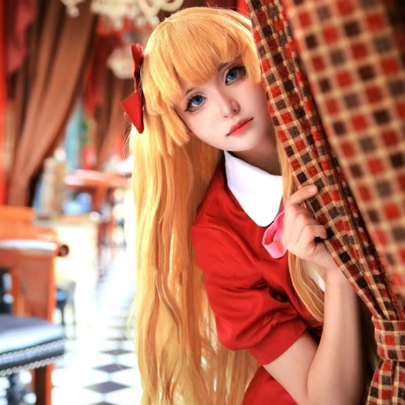 Halloween New Cosplay Costume Wig Red Campus Stage Drama Comic Show Performance Sweet and Fresh Anime Girl Cosplay Costume