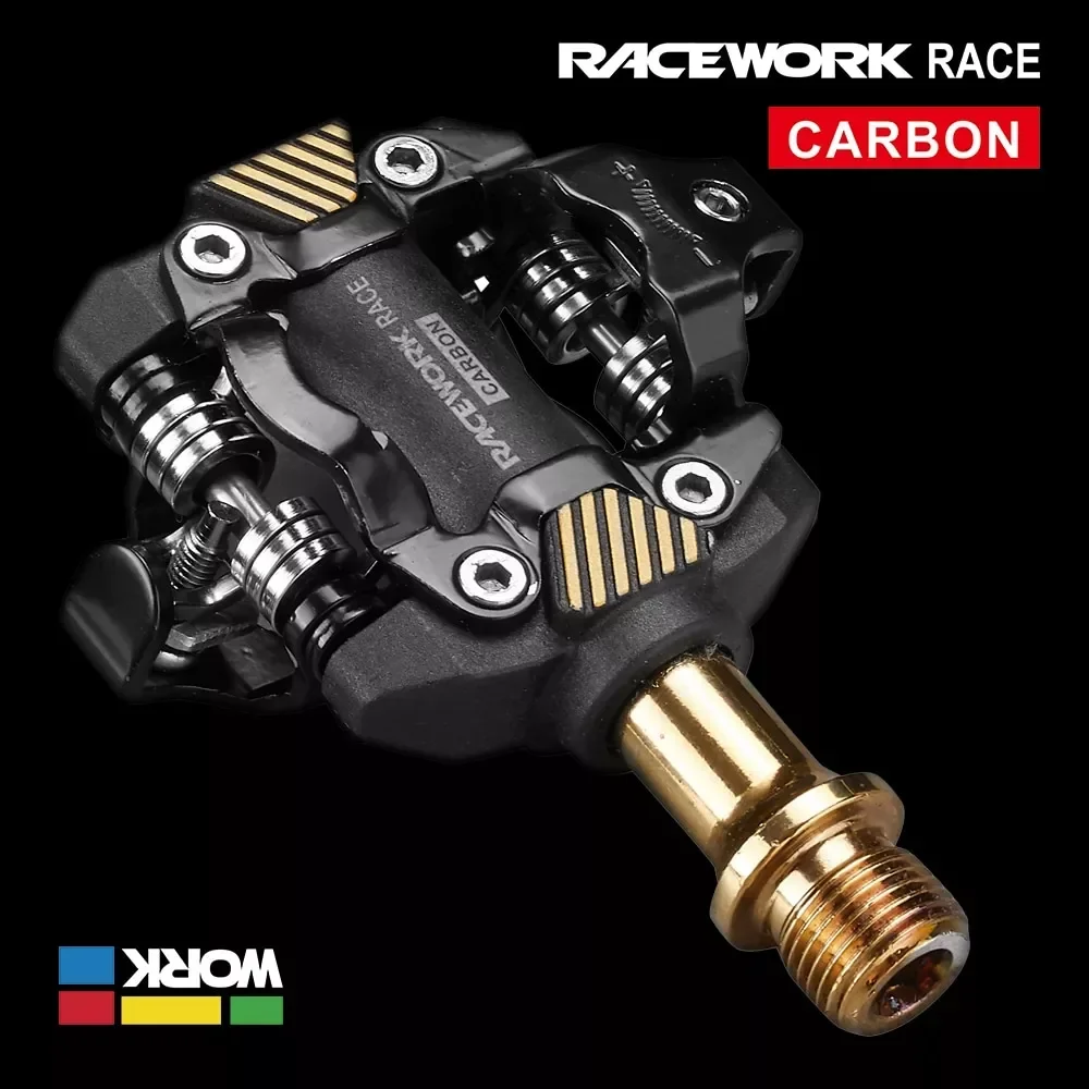 RACEWORK SPD XT Pedals X-M8100 with SM-SH51 Cleats Self-Locking Pedals DU Bearing Mountain Bike Pedals Die Casting Carbon Fiber