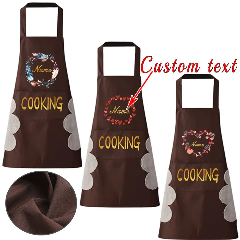 

Персонализированный, настраиваемый, маслостойкий и водонепроницаемый модный простой фартук-комбинезон для кофеен, кухонные принадлежности для мужчин и женщин