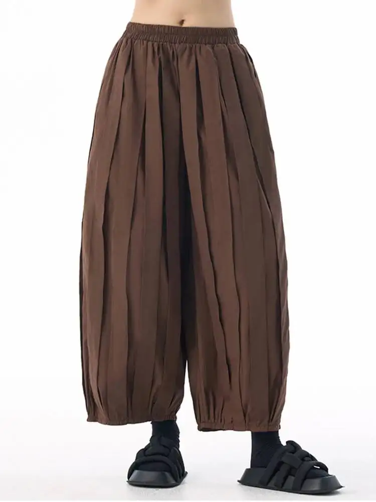 مرونة عالية الخصر الأسود عادية مطوي بنطال ذو قصة أرجل واسعة بنطلون جديد المرأة موضة المد ربيع الخريف